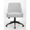 Boki Swivel Desk Chair | Light Gray Poly-Linen | Padded Curved Back BM344575