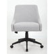 Boki Swivel Desk Chair | Light Gray Poly-Linen | Padded Curved Back BM344575