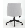 Boki Swivel Desk Chair | Light Gray Poly-Linen | Padded Curved Back BM344575