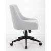 Boki Swivel Desk Chair | Light Gray Poly-Linen | Padded Curved Back BM344575