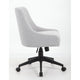 Boki Swivel Desk Chair | Light Gray Poly-Linen | Padded Curved Back BM344575
