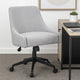 Boki Swivel Desk Chair | Light Gray Poly-Linen | Padded Curved Back BM344575