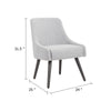 Boki Reception Guest Chair | Light Gray Poly-Linen | Soft Foam Seat BM344576