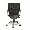 Rolling Task Chair | Black LeatherPlus Mesh | Adjustable Arms | Swivel BM344577