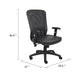Rolling Task Chair | Black LeatherPlus Mesh | Adjustable Arms | Swivel BM344577