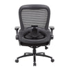 Heavy Duty XL Armchair | Black Mesh | Steel Frame | Wheels | Swivel Seat BM344578