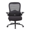 Heavy Duty XL Armchair | Black Mesh | Steel Frame | Wheels | Swivel Seat BM344578
