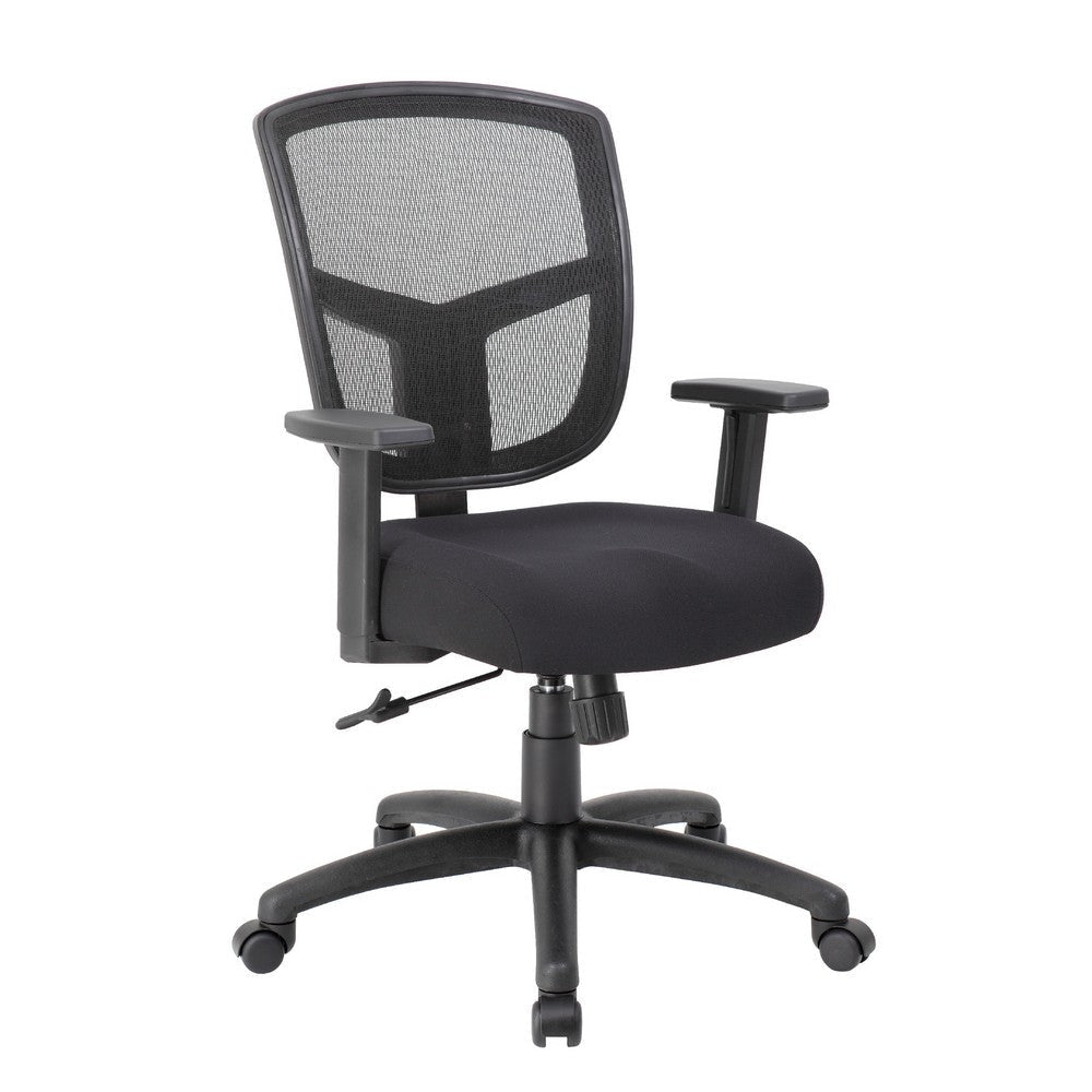 Oyo Swivel Task Chair | Black Mesh | Synchro-Tilt | 5 Caster Wheels BM344579
