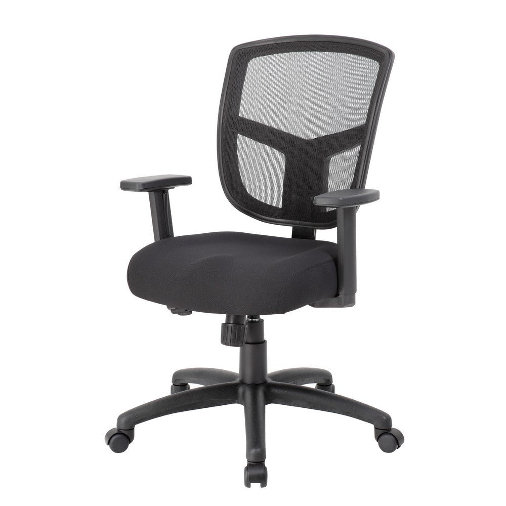 Oyo Swivel Task Chair | Black Mesh | Synchro-Tilt | 5 Caster Wheels BM344579