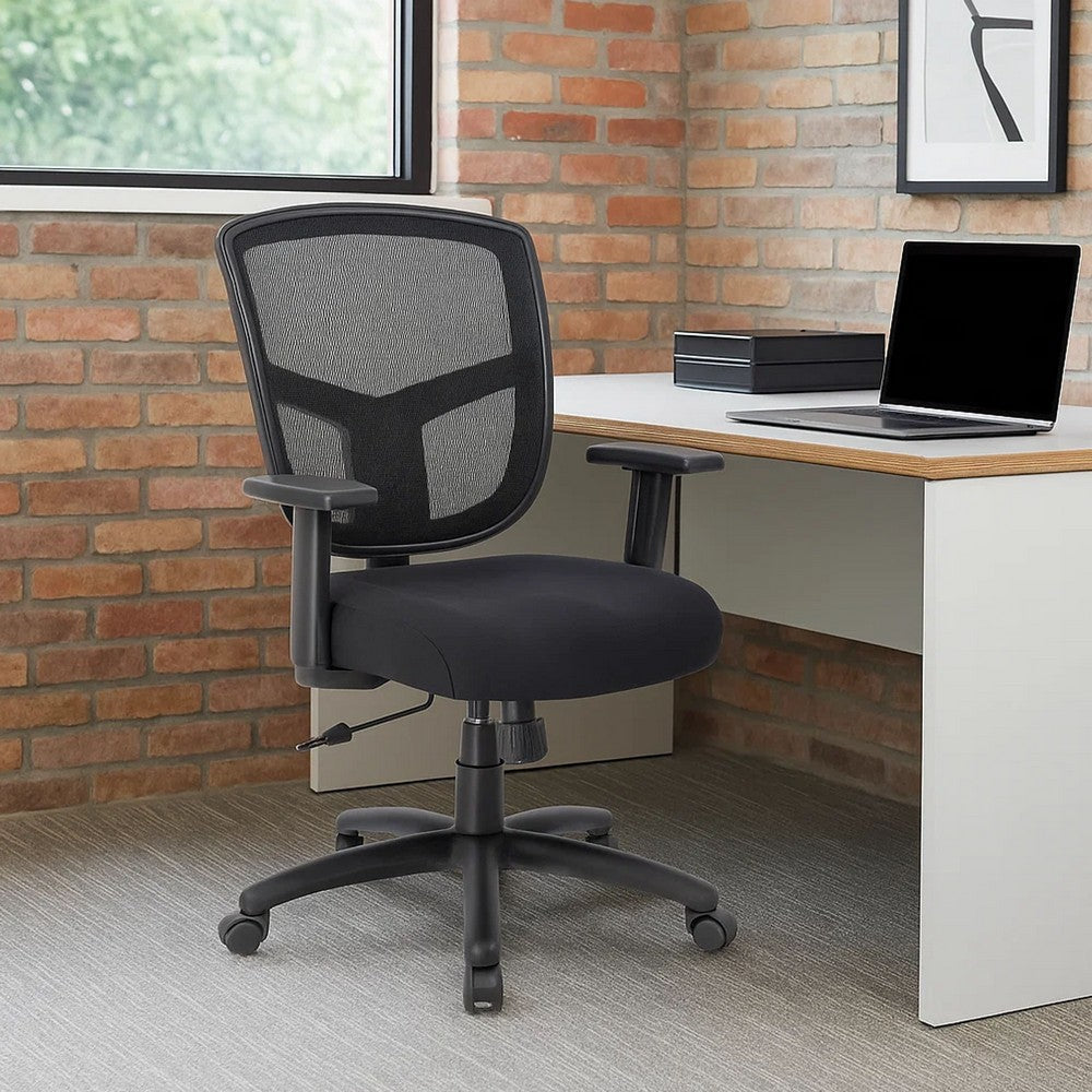 Oyo Swivel Task Chair | Black Mesh | Synchro-Tilt | 5 Caster Wheels