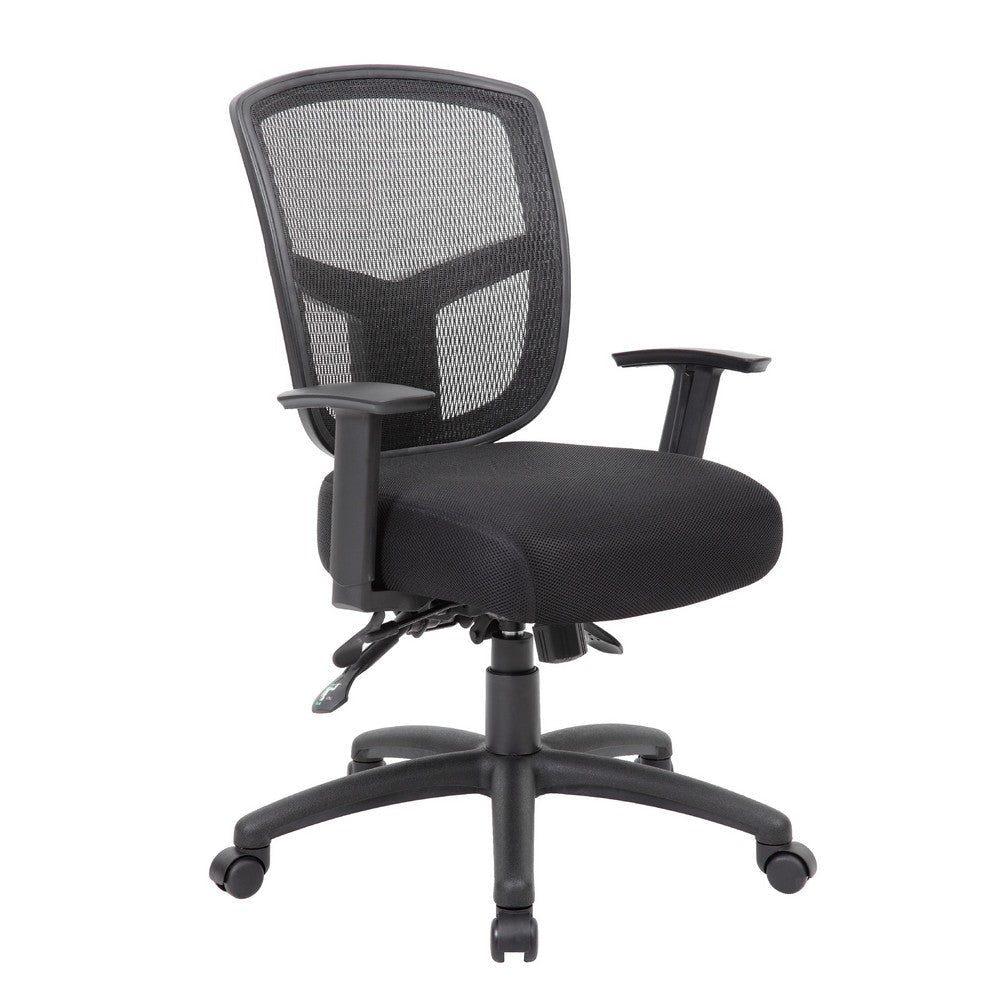 Oyo Swivel Task Chair | Black Mesh | Commercial Multi-Tilt | Caster Wheels BM344580