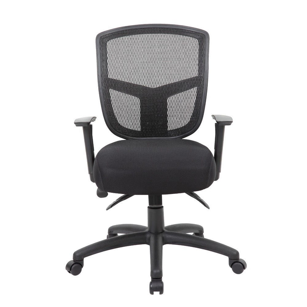 Oyo Swivel Task Chair | Black Mesh | Commercial Multi-Tilt | Caster Wheels BM344580
