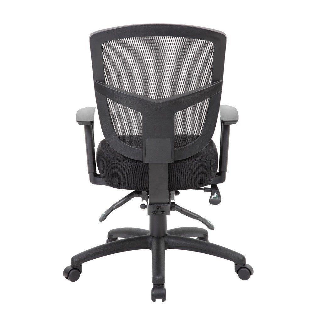 Oyo Swivel Task Chair | Black Mesh | Commercial Multi-Tilt | Caster Wheels BM344580