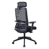 Rolling Office Chair w Headrest | Black Mesh | Foam | Swivel Seat BM344581