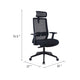 Rolling Office Chair w Headrest | Black Mesh | Foam | Swivel Seat BM344581