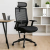 Rolling Office Chair w Headrest | Black Mesh | Foam | Swivel Seat BM344581