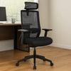 Rolling Office Chair w Headrest | Black Mesh | Foam | Swivel Seat BM344581