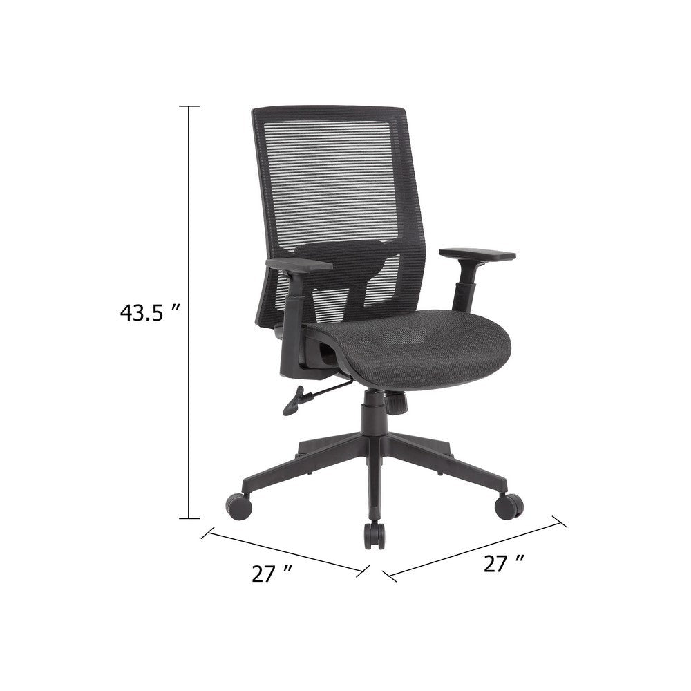 Swivel Task Chair | Black Mesh | Foam | Commercial Rated Synchro-Tilt BM344582