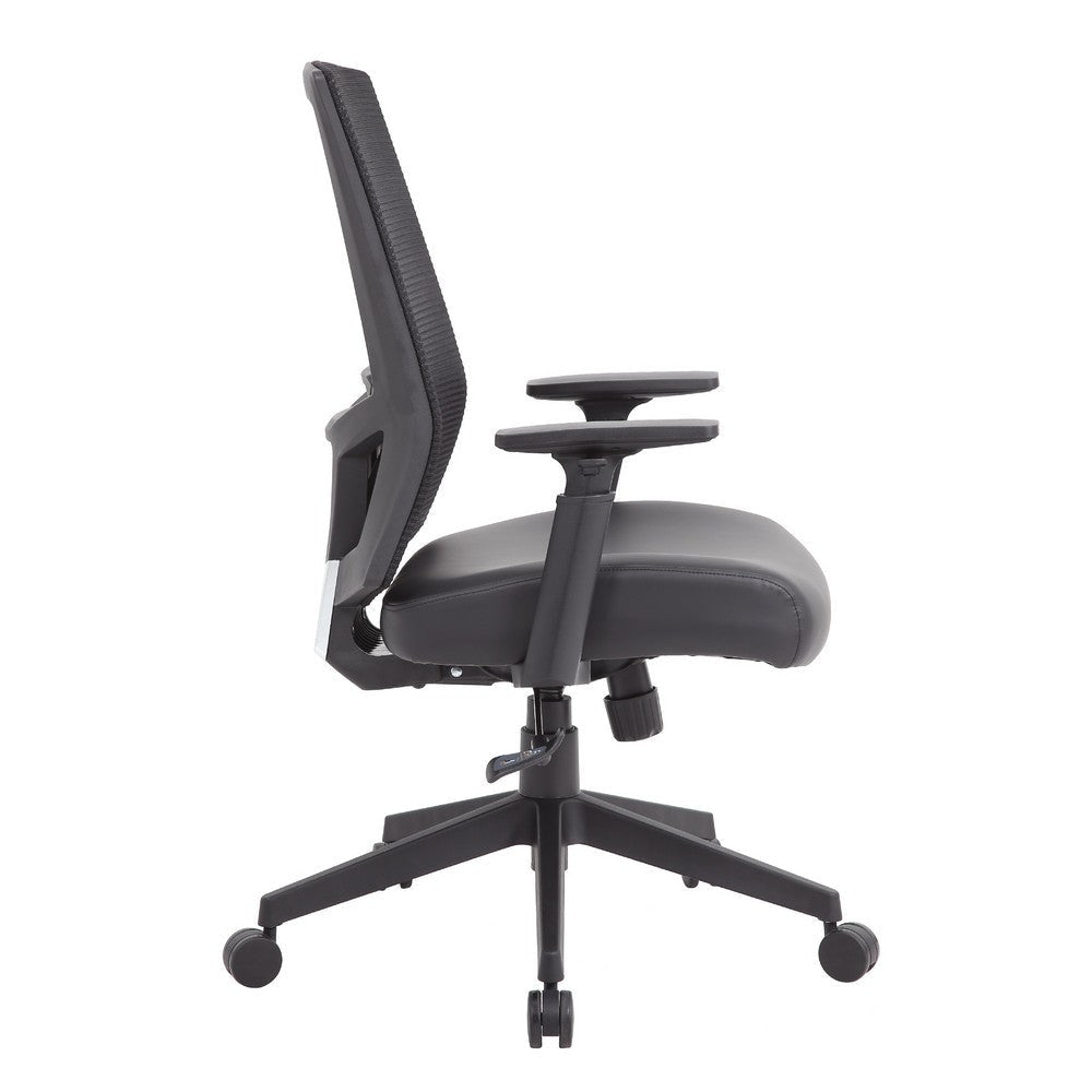 Swivel Task Chair | Black Mesh | Gray Antimicrobial Vinyl | Foam BM344583