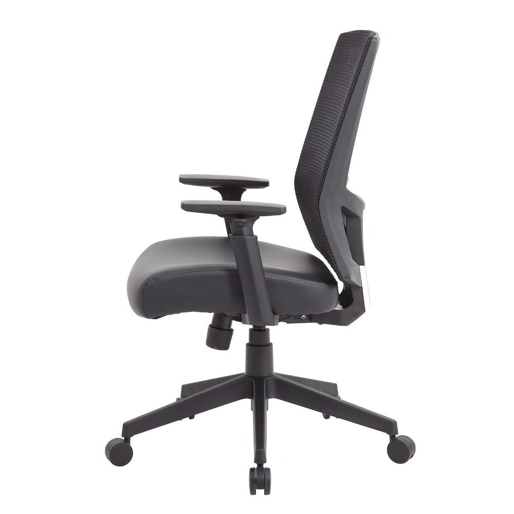 Swivel Task Chair | Black Mesh | Gray Antimicrobial Vinyl | Foam BM344583