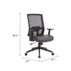 Swivel Task Chair | Black Mesh | Gray Antimicrobial Vinyl | Foam BM344583