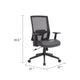 Swivel Task Chair | Black Mesh | Gray Antimicrobial Vinyl | Foam BM344583
