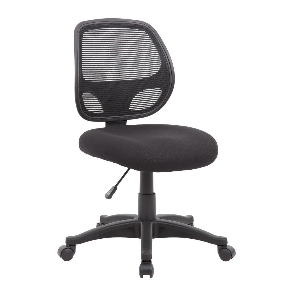 Maya Rolling Office Chair | Black Mesh | Foam Padding & Lumbar Support BM344584
