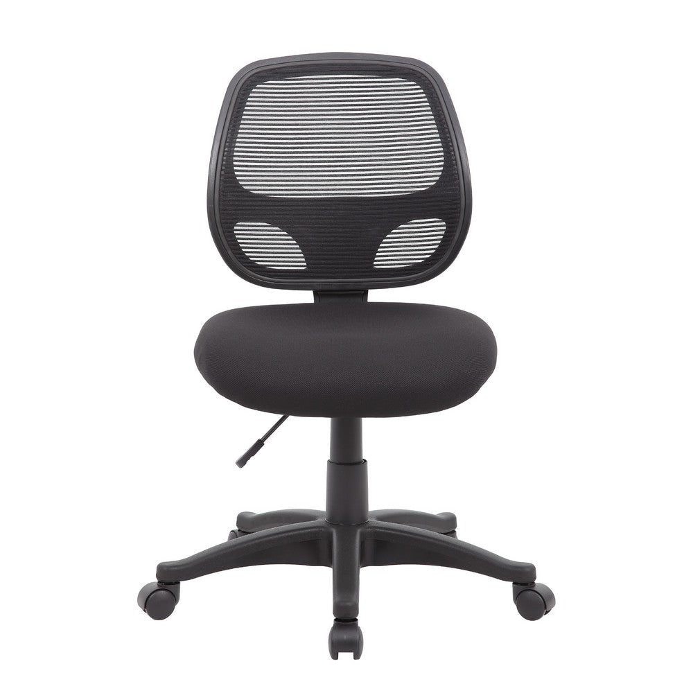 Maya Rolling Office Chair | Black Mesh | Foam Padding & Lumbar Support BM344584