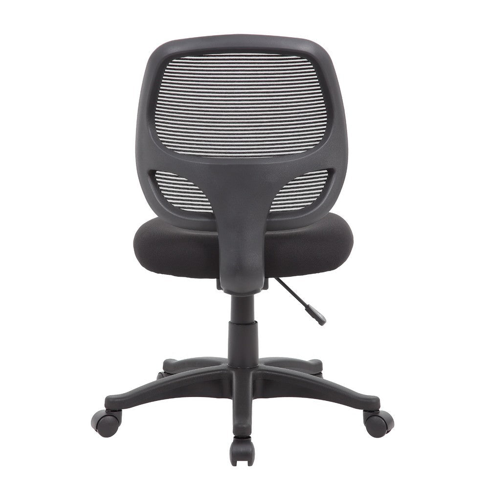 Maya Rolling Office Chair | Black Mesh | Foam Padding & Lumbar Support BM344584