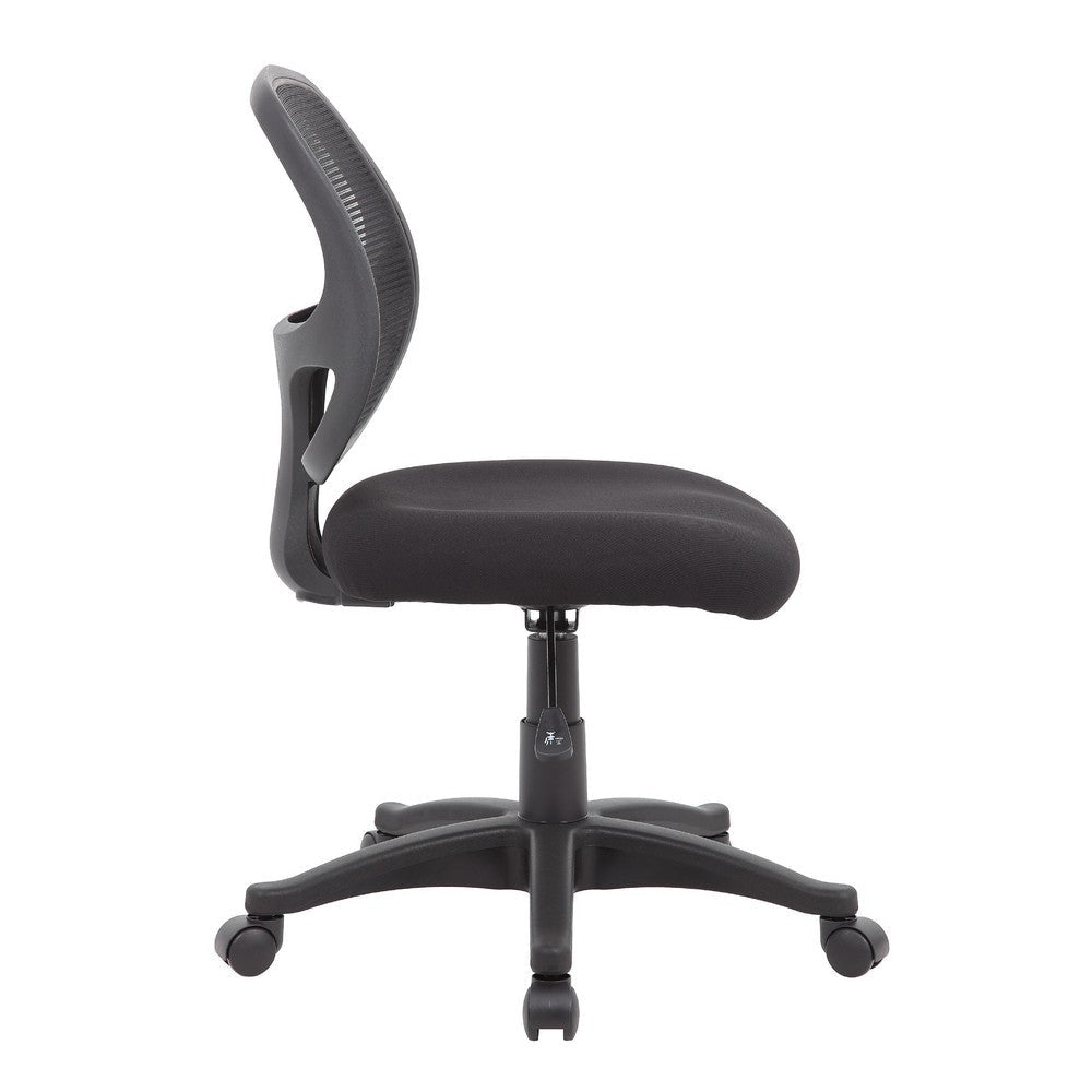Maya Rolling Office Chair | Black Mesh | Foam Padding & Lumbar Support BM344584