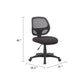 Maya Rolling Office Chair | Black Mesh | Foam Padding & Lumbar Support BM344584