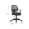 Maya Rolling Office Chair w T-Arms | Black Mesh | Foam Padding BM344585