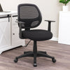 Maya Rolling Office Chair w T-Arms | Black Mesh | Foam Padding BM344585