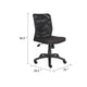 Lene Black Rolling Task Chair | Adjustable Tilt Tension Mechanism & Lock BM344586