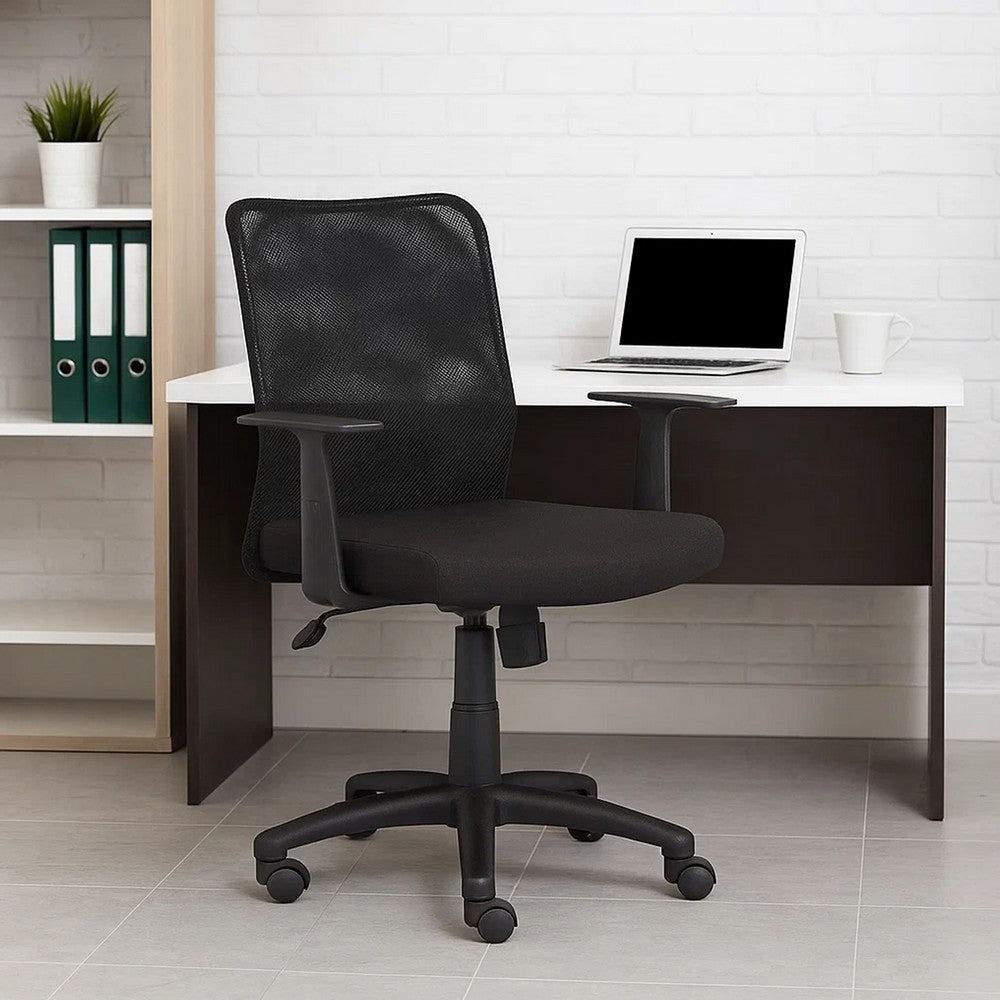 Lene Black Task Armchair | Mesh | Adjustable Tilt Tension Mechanism BM344587