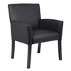 Nick Reception Guest Armchair | Black Vinyl | Ergonomic Lumbar Support BM344592