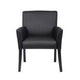 Nick Reception Guest Armchair | Black Vinyl | Ergonomic Lumbar Support BM344592
