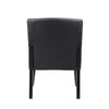 Nick Reception Guest Armchair | Black Vinyl | Ergonomic Lumbar Support BM344592