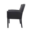 Nick Reception Guest Armchair | Black Vinyl | Ergonomic Lumbar Support BM344592