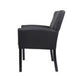 Nick Reception Guest Armchair | Black Vinyl | Ergonomic Lumbar Support BM344592