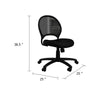 Lene Armless Office Chair | Breathable Black Mesh | Adjustable Seat BM344593