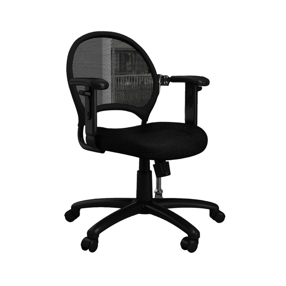 Lene Office Chair | Adjustable Arms & Seat | Breathable Black Mesh BM344594