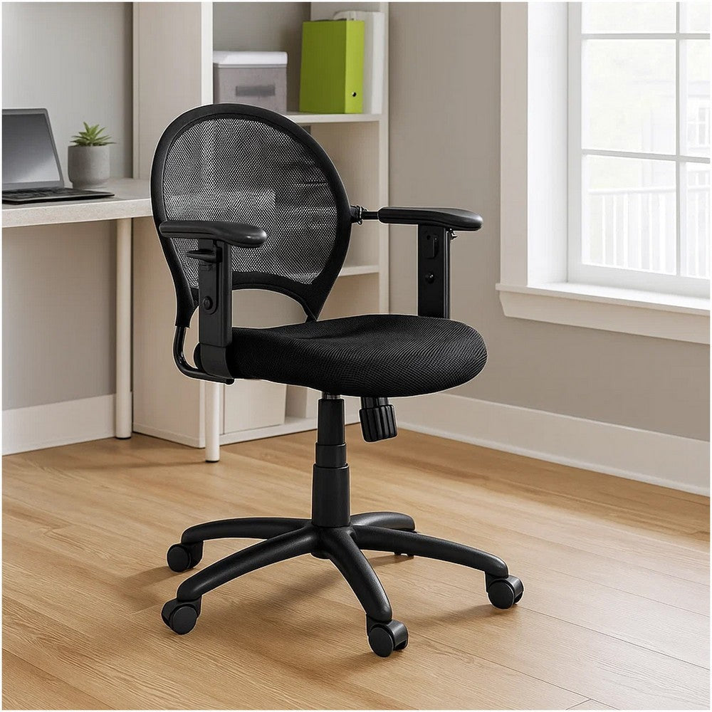 Lene Office Chair | Adjustable Arms & Seat | Breathable Black Mesh BM344594