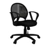 Lene Swivel Office Armchair | Black Mesh | Rolling Metal Frame BM344595