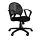 Lene Swivel Office Armchair | Black Mesh | Rolling Metal Frame BM344595