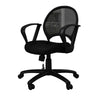 Lene Swivel Office Armchair | Black Mesh | Rolling Metal Frame BM344595