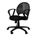 Lene Swivel Office Armchair | Black Mesh | Rolling Metal Frame BM344595
