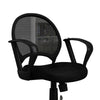 Lene Swivel Office Armchair | Black Mesh | Rolling Metal Frame BM344595