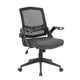 Rolling Task Chair w Flip Arms | Black Mesh & Vinyl | Adjustable BM344596