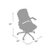 Rolling Task Chair w Flip Arms | Black Mesh & Vinyl | Adjustable BM344596